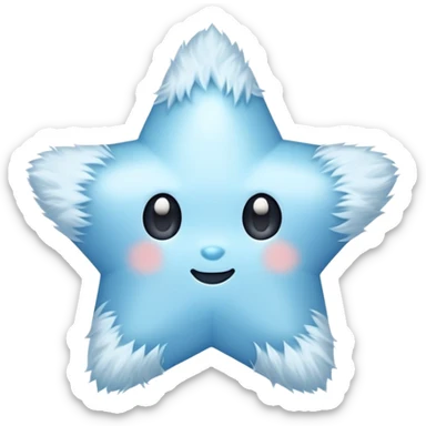 Light blue cute star sticker