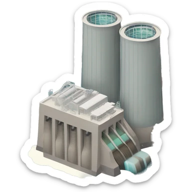 hydroelectric power station sticker