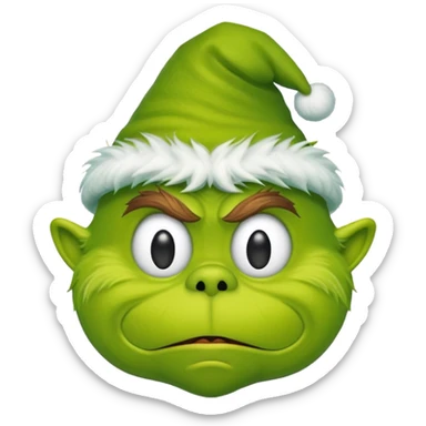 Erstelle mir ein grinch Emoji  sticker