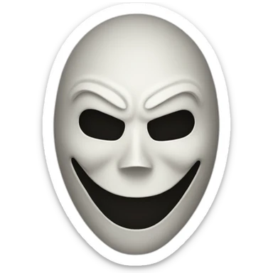 Mask in movie Scream sticker