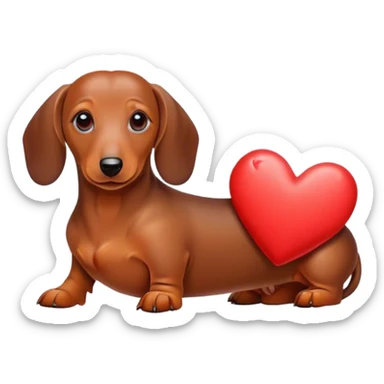valentine dachshund sticker