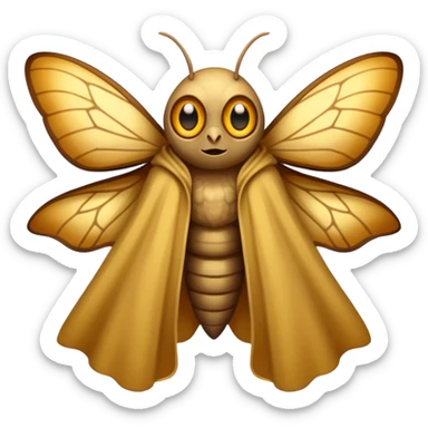 moth cloak character narrow eyes glow sticker