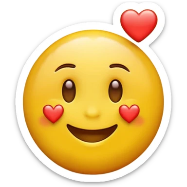 stoned emoji with hearts sticker