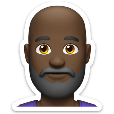 dark-skinned, bearded, bald, boxe sticker