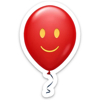 80 birthday balloon sticker