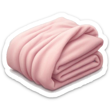 Folded light pink blanket  sticker