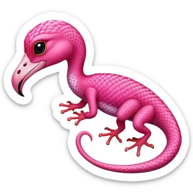 Flamingo gecko  sticker