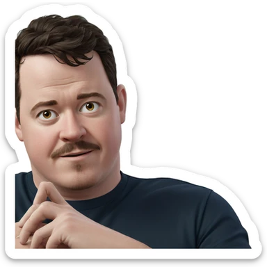 realistic portrait of man sticker