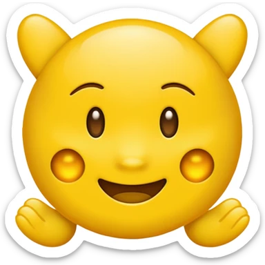 I want to make a emoji only N in glowing a simple design yellow without background sticker