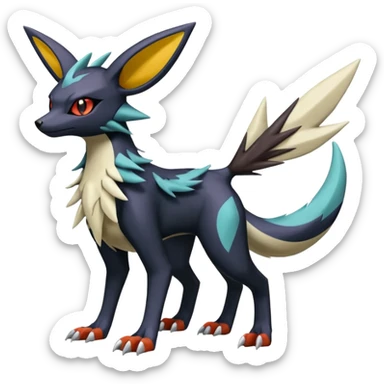  Nargacuga-Umbreon-Noivern-Silvally-Pokémon-Fakémon-fusion (full body) sticker