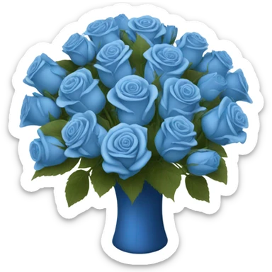 a big bouquet of blu rose sticker