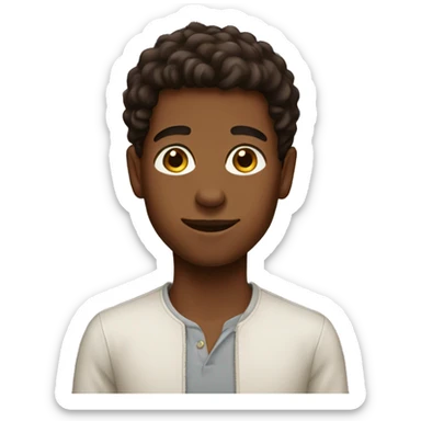 tall brown skinned boy sticker