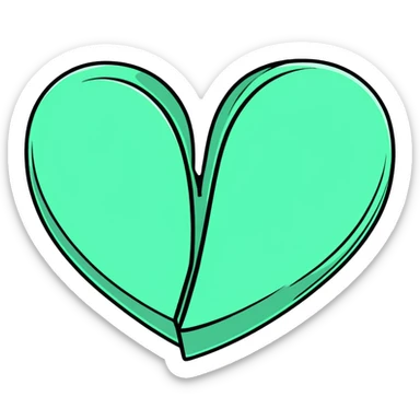 three hearts sticker