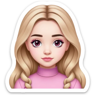 Sabrina Carpenter wearing pink sticker