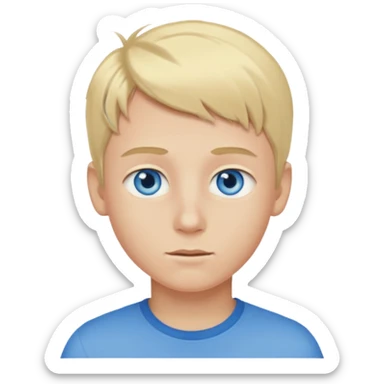 boy with blue eyes sticker