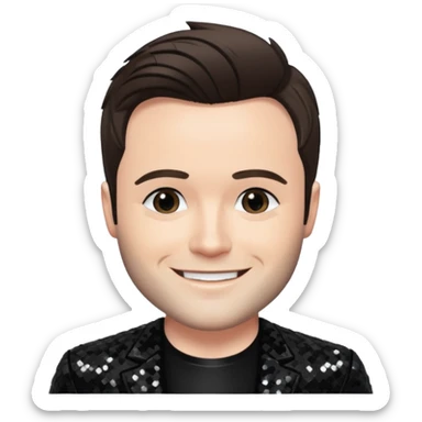 Shane Filan from Westlife with black sequin outfit sticker