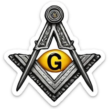 Masonic Square and Compass G sticker