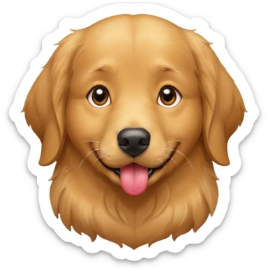 Dog giving kisses sticker