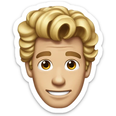 Jeff conaway grease with hair curled on forehead  sticker