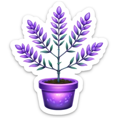create a holographic lavender plant sticker