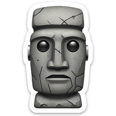 Atom moai sticker