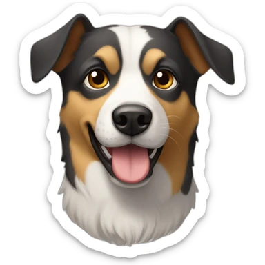 Chien sur chien sticker