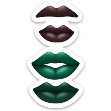 kiss lips beautiful dark emerald color sticker