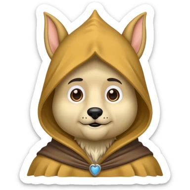 een dwerg met een groot hoofd sticker