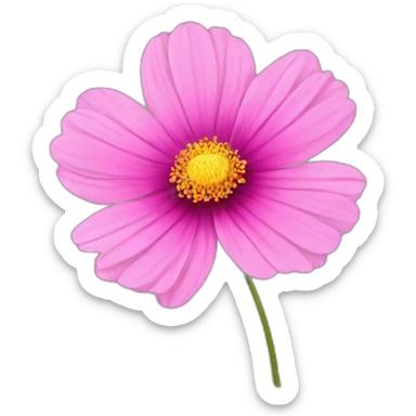 pink cosmos flower sticker