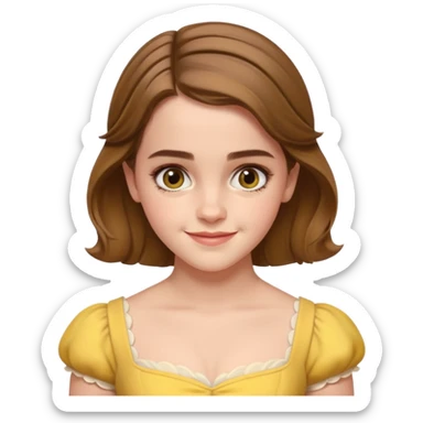 emma watson as belle Cinematic Realistic sticker