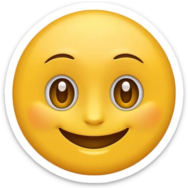 Emoji rond et jaune qui fixe à côté de lui  sticker