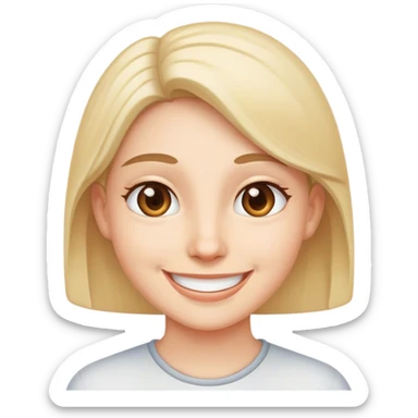 A person staring and smiling into my soul sticker