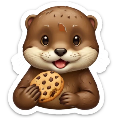 otter bite cookie sticker