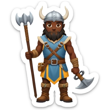 black skin road builder full body as a viking sticker