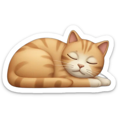 a cat closing his eyes sticker