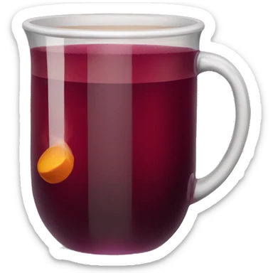 A cup of hot mulled wine sticker