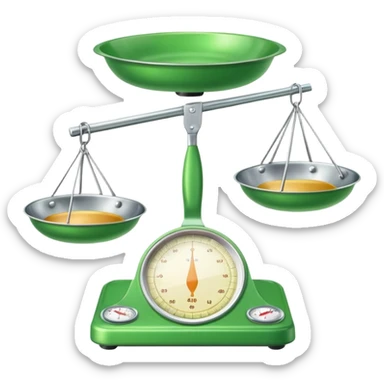modern Scales with Green Pans, sticker