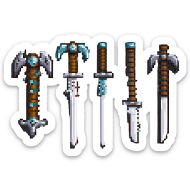 World of Warcraft warglaives, iconic curved demon hunter weapons sticker