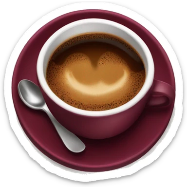 hot burgundy cup of coffee sticker