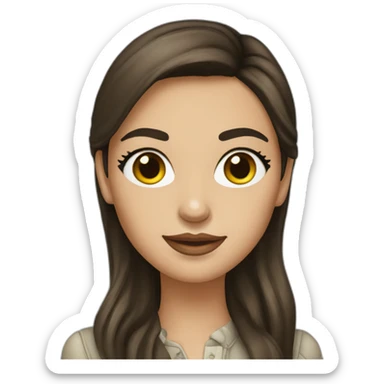 Brunette-girl-old-money-fashion-style sticker