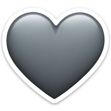 Grey black cloudy  heart sticker