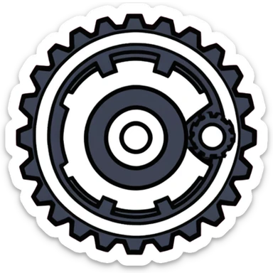 Pink setting gear sticker