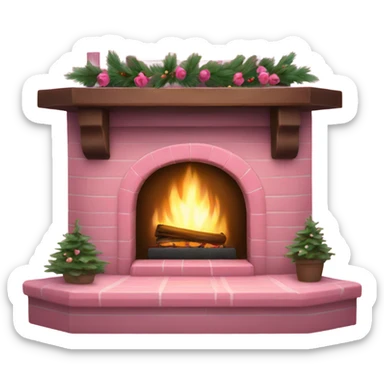 Winter Pink FirePlace sticker