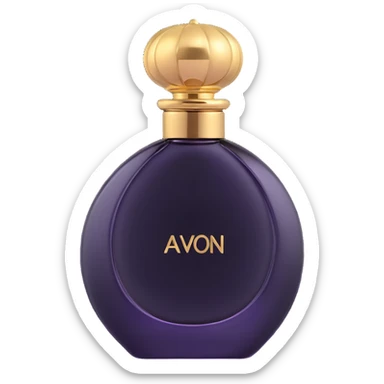 Elegant AVON perfume bottle with gold cap sticker
