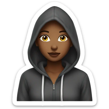 beautiful girl with hoodie sticker