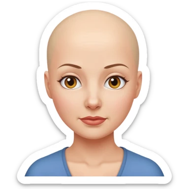 Femme chauve sticker