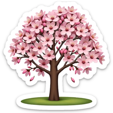 Cherry blossom tree aesthetic sticker