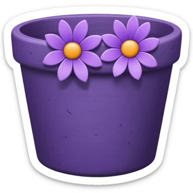 purple flower pot sticker