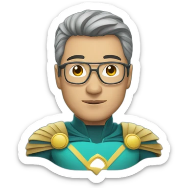 Super Hero Kazakh man sticker