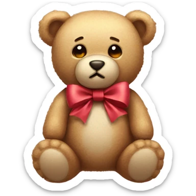 Teddybear with a bow sticker